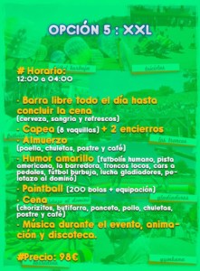Despedida de soltero actividades